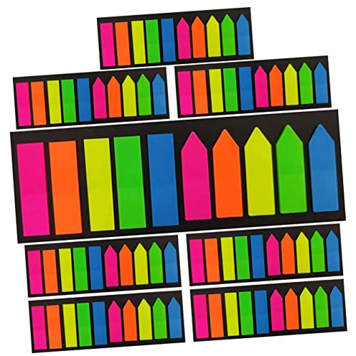HOUDERCO 8Sätze Farbige Papierseitenmarker Haftnotizen für Schule Büro und Zuhause Wiederverwendbare Klebemarkierungen pro für Effiziente Informationsmarkierung von HOUDERCO