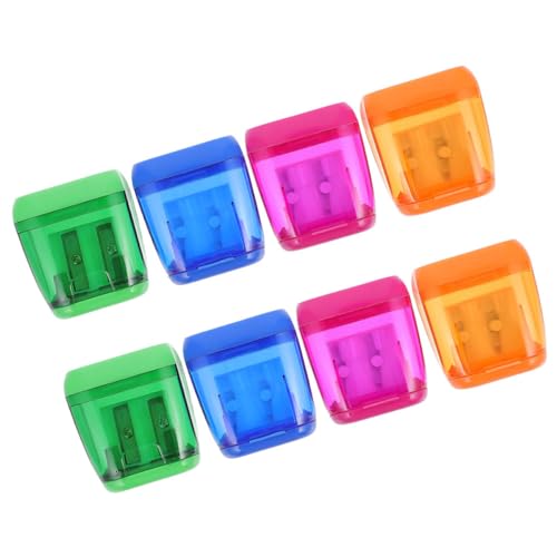HOUDERCO 8Stücke Teiliges Handbleistiftspitzer Kompakte Bleistiftanspitzer mit Verstellbarer Schnittstärke und Kreativem Design für Schule und Büro für Erwachsene von HOUDERCO