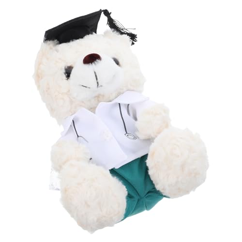 HOUDERCO Abschlussbär Plüschspielzeug für Medizinstudenten Weicher Kuscheltier Doktorbär Weiß mit Kleidung zur Graduierung Erinnerungsstück für Abschlussfeier HOUDERCO Abschlussbär Plüschspielzeug für Medizinstudenten Weicher Kuscheltier Doktorbär Weiß mit Kleidung zur Graduierung Erinnerungsstück für Abschlussfeier von HOUDERCO