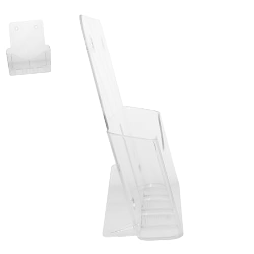 HOUDERCO Acryl Aktenhalter Transparenter Wandmontage Organizer für Dokumente Zeitschriftenständer Stabiler Prospektständer für Büro und Schule von HOUDERCO