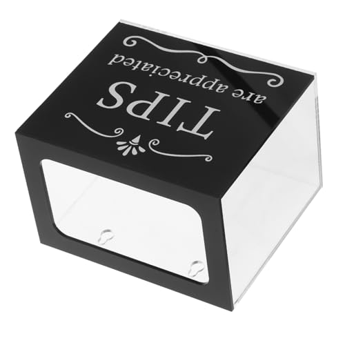 HOUDERCO Acryl Vorschlagsbox mit Schlitz Transparente Spendendose für Trinkgelder und Spenden Vielseitig Einsetzbar für Bars Cafés Hochzeiten und Veranstaltungen Kratzfest und Geräumig von HOUDERCO