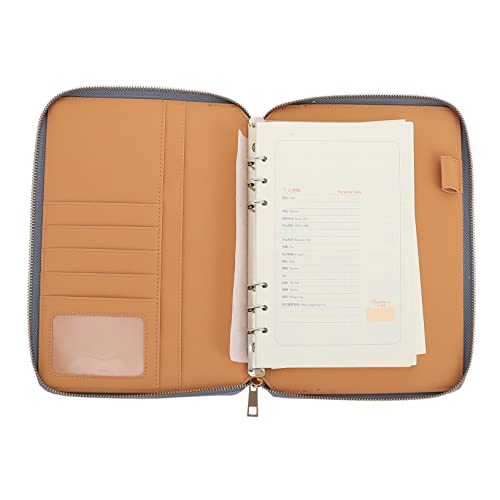 HOUDERCO Business Notizblock mit Reißverschlussbeutel Kreatives Loose Leaf Notebook für Büro und Schule für Reisen und Hochwertige Papiermaterialien und von HOUDERCO