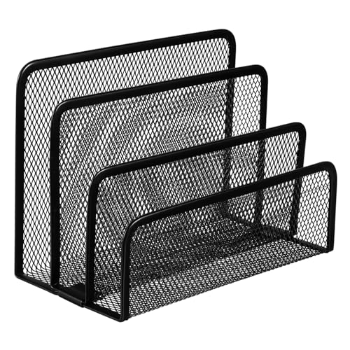 HOUDERCO Datei Sortierer Fächer Briefablage Organizer für Schreibtisch Stabiler Dokumentenhalter für Zeitschriften Prospekte und Bürobedarf von HOUDERCO