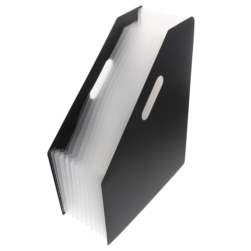HOUDERCO Erweiterbarer Fächermappe Kunststoff Dokumenten Organizer Großvolumig Tragbar Desktop Accordion Folder für Büro und Schule Langlebig und Praktisch von HOUDERCO
