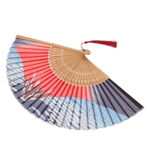 HOUDERCO Faltbarer Handfächer aus und Seide mit Japanischem Muster Eleganter Fächer für Tanz Hochzeiten Fotografie und Sommerreisen HOUDERCO Faltbarer Handfächer aus und Seide mit Japanischem Muster Eleganter Fächer für Tanz Hochzeiten Fotografie und Sommerreisen von HOUDERCO