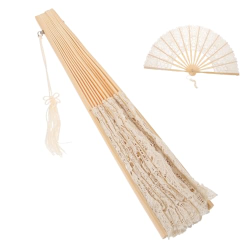 HOUDERCO Faltbarer Spitzenhandfächer Eleganter Handfächer mit Quaste Vintage Tanzrequisiten Dekorativer Fächer für Partys und Hochzeiten Robuste Bambusstruktur für Sommerevents HOUDERCO Faltbarer Spitzenhandfächer Eleganter Handfächer mit Quaste Vintage Tanzrequisiten Dekorativer Fächer für Partys und Hochzeiten Robuste Bambusstruktur für Sommerevents von HOUDERCO