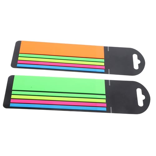 HOUDERCO Farbige Lesestreifen mit Fluoreszierenden Highlights Boxen Selbstklebend Wiederverwendbar für Schule und Büro Praktische Lesezeichen für Effektives Markieren von HOUDERCO