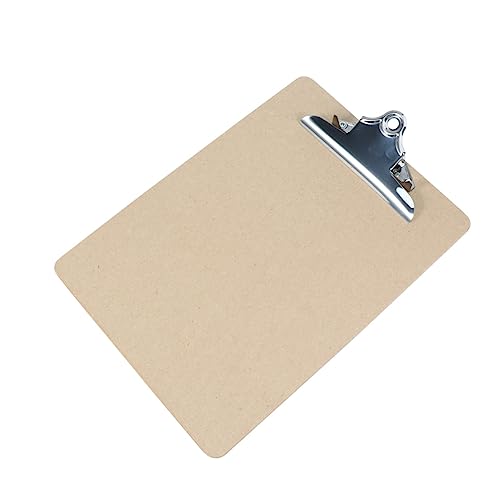 HOUDERCO Hartfaserplatte Zwischenablage mit Flachem Clip Robuste und Langlebige Schreibplatte für Schule und Büro Klemmbrett mit Aufhängeöse von HOUDERCO