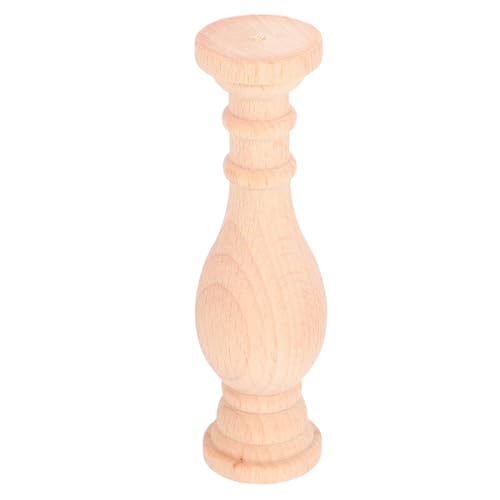 HOUDERCO Holzschnitzerei Kleine Säulen Möbel Unbehandeltes Holz Bastelspindeln Bastelholz Dekorationsspindeln Holzbaluster Zur Dekoration Unbehandelte Dekorative Spindeln von HOUDERCO