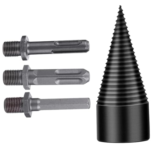 HOUDERCO Holzspalter Bohrer mit Verlängerungen aus Hochwertigem Stahl Rutschfeste Nut Spitze Spitze für Effizientes Brennholz Spalten Kompatibel mit Elektroschraubern HOUDERCO Holzspalter Bohrer mit Verlängerungen aus Hochwertigem Stahl Rutschfeste Nut Spitze Spitze für Effizientes Brennholz Spalten Kompatibel mit Elektroschraubern von HOUDERCO