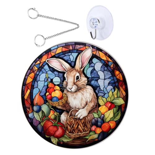 HOUDERCO Kaninchen Dekorativer Anhänger Hase Mini -Kaninchen Einseitig Mit Wohnkultur Hängend Drinnen Bunt Wanddekoration Realistisch Plüsch Aber Festival-szenen- -Requisite Acryl von HOUDERCO