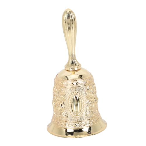 HOUDERCO Klein Zinklegierungs Glocke Dekorative Handglocke für Schule Restaurant und Zuhause Vielseitig Einsetzbar als Signal und Bestellglocke Charmantes Wohnaccessoire Gold HOUDERCO Klein Zinklegierungs Glocke Dekorative Handglocke für Schule Restaurant und Zuhause Vielseitig Einsetzbar als Signal und Bestellglocke Charmantes Wohnaccessoire Gold von HOUDERCO