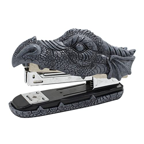 HOUDERCO Kreativer Krokodil Hefter aus Harz für Büro und Zuhause Einzigartiges Design Bürogerät Stilvolle Schreibtischdekoration und Tragbar von HOUDERCO