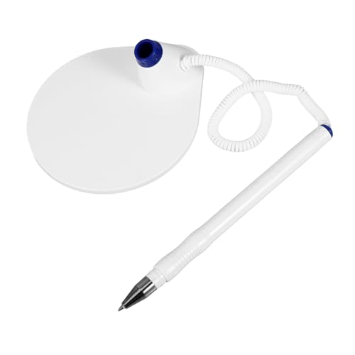 HOUDERCO Kugelschreiber mit Stifthalter für Schreibtisch Sicherer Schreibstift mit Kette für Büro Bank und Schule Ergonomisches Design Elegante und Vielseitige Verwendung von HOUDERCO