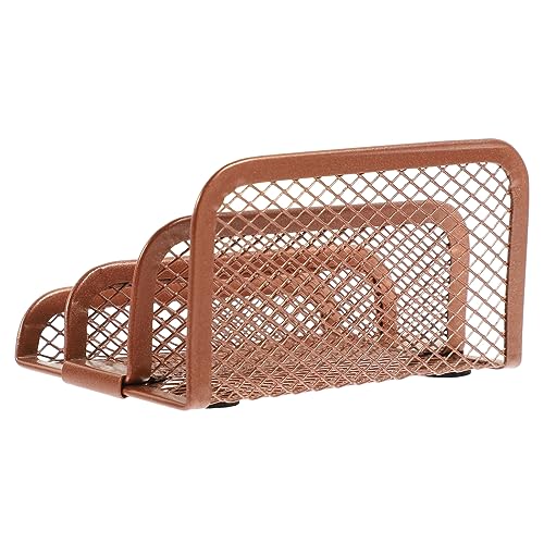 HOUDERCO Metallisches Desktop Buchregal Eleganter Und Stabiler Buchhalter Für Büro Und Zuhause Fächer Design Roségold Als Zeitschriftenhalter Und Aktensortierer HOUDERCO Metallisches Desktop Buchregal Eleganter Und Stabiler Buchhalter Für Büro Und Zuhause Fächer Design Roségold Als Zeitschriftenhalter Und Aktensortierer von HOUDERCO