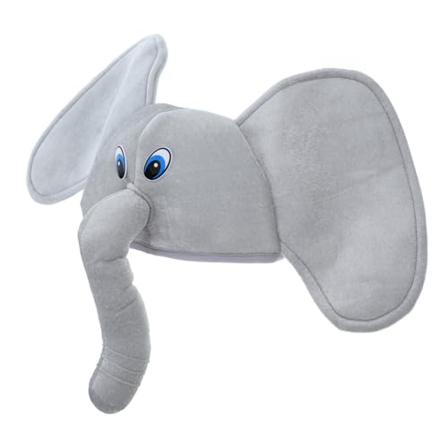 HOUDERCO Elefant Plüsch Tier Hut Tier Kopfbedeckung Für Geburtstag Party Dress up von HOUDERCO