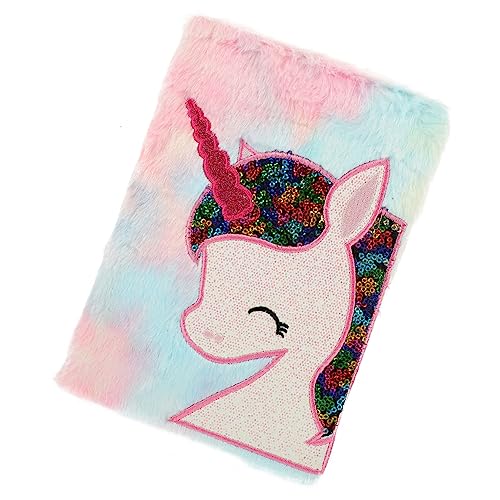 HOUDERCO Notizbuch für Flauschiges Einhorn Design Tragbares Notizbuch für Kleinkinder Ausführung für Schule und Freizeit Kreative Notizen von HOUDERCO