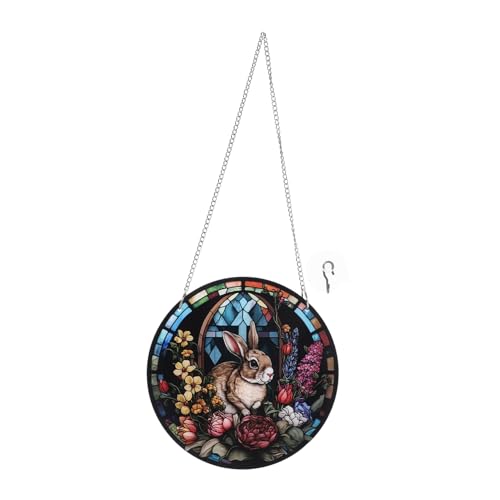 HOUDERCO Osterdeko Hase aus Doppelseitiges Blumen Hängeschild für Fensterdekoration Langlebig und Farbenfroh für Fröhliche Osterfeiern und Kreative Wohnräume HOUDERCO Osterdeko Hase aus Doppelseitiges Blumen Hängeschild für Fensterdekoration Langlebig und Farbenfroh für Fröhliche Osterfeiern und Kreative Wohnräume von HOUDERCO