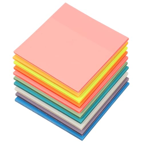 HOUDERCO Selbstklebende Memo Sticker für Büro Schule und Zuhause Wasserfest Farben Wiederverwendbar für Notizen und Erinnerungen von HOUDERCO