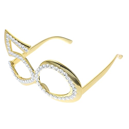HOUDERCO Strasssteine Number Glasses Partybrille Jahre Geburtstagsdeko Kunststoff Leicht Elegant Fotorequisite für Erwachsene und Karneval von HOUDERCO