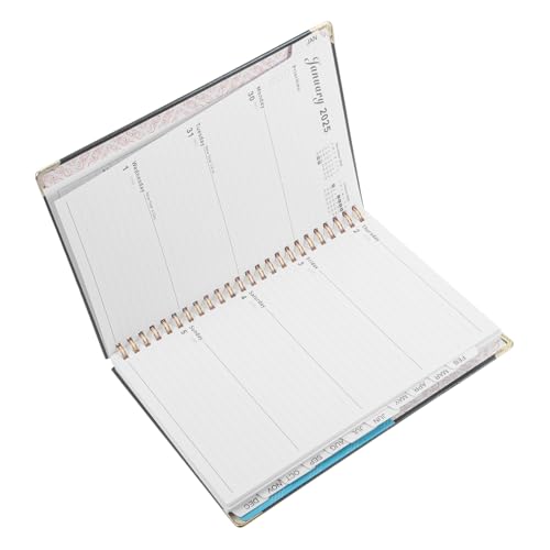 HOUDERCO Tages Monatsplaner Spiralbindung Notizbuch Kalender Organizer Wochen Monatsübersicht für Büro Schule und Alltag Vielseitiger Jahresplaner mit Robustem Ringbuch in Schwarz HOUDERCO Tages Monatsplaner Spiralbindung Notizbuch Kalender Organizer Wochen Monatsübersicht für Büro Schule und Alltag Vielseitiger Jahresplaner mit Robustem Ringbuch in Schwarz von HOUDERCO
