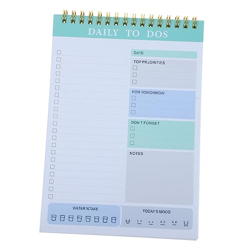 HOUDERCO Tragbarer Notizblock für Tägliche Planung Täglicher Planer mit Hochwertigem Planerpapier für To Do Listen Notizen Büro und Zuhause von HOUDERCO