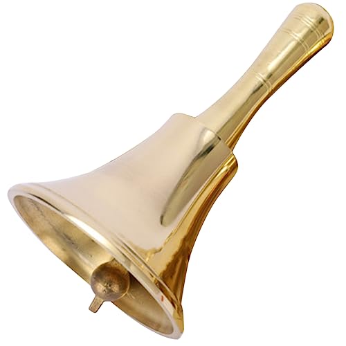 HOUDERCO Vintage Handglocke aus Messing Kleine Tischglocke für Weihnachten Restaurants und Bars Lautstarker Service und Alarmglocke Vielseitig Einsetzbar als Dekoration für HOUDERCO Vintage Handglocke aus Messing Kleine Tischglocke für Weihnachten Restaurants und Bars Lautstarker Service und Alarmglocke Vielseitig Einsetzbar als Dekoration für von HOUDERCO