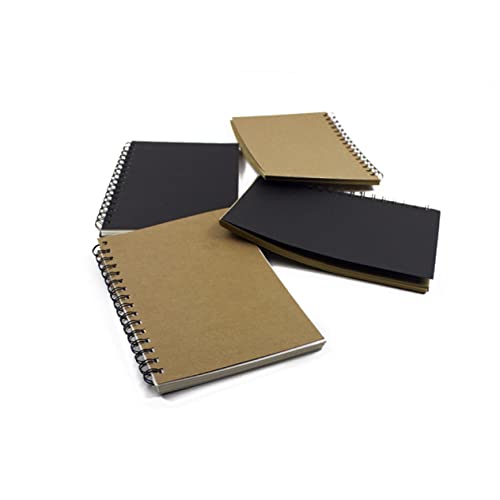 HOUDERCO Vintage Spiral Kraft Cover Robust und Tragbar für Zeichnungen und Notizen für Studenten und Bürobedarf von HOUDERCO