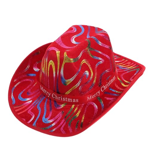 HOUDERCO Weihnachten Cowgirl Hut Cowboy Hut Für Partys Cowgirl Geburtstag Party Hut Frauen Männer Weihnachten Party Western Kostüm Zubehör HOUDERCO Weihnachten Cowgirl Hut Cowboy Hut Für Partys Cowgirl Geburtstag Party Hut Frauen Männer Weihnachten Party Western Kostüm Zubehör von HOUDERCO