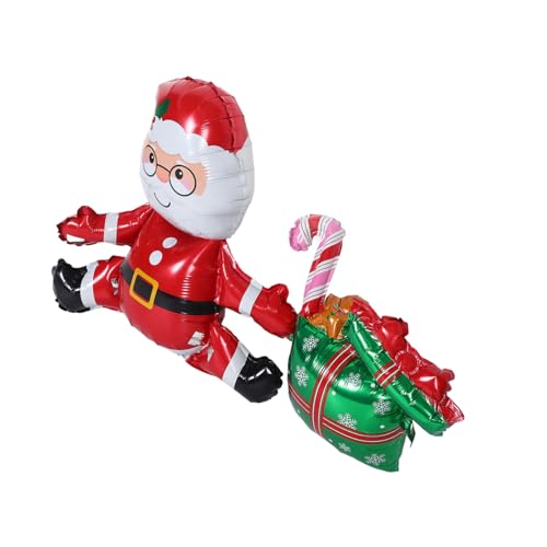 HOUDERCO Weihnachtsmann Ballon Aufblasbare Weihnachtsnummern Party Dekoration Weihnachtsballon Woo Folie Aufblasbar Für Den Urlaub Große Ballonglieder Und Ballondekor Grüne von HOUDERCO