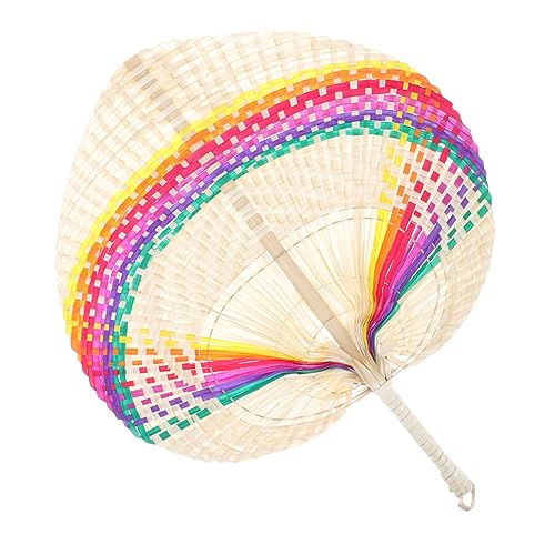 HOUDERCO Woven Bamboo Hand Fan Bunter Handgemachter Fächer im Chinesischen Stil für Dekoration Fotorequisiten und Sommerpartys Leicht und Praktisch für und Außen HOUDERCO Woven Bamboo Hand Fan Bunter Handgemachter Fächer im Chinesischen Stil für Dekoration Fotorequisiten und Sommerpartys Leicht und Praktisch für und Außen von HOUDERCO