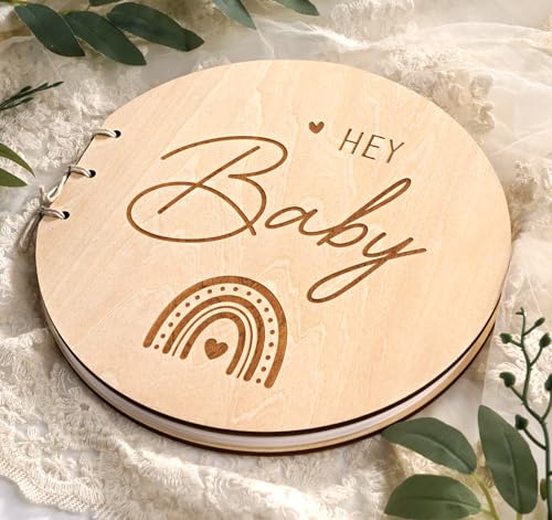HOUISM Gästebuch Babyparty Erinnerungsbuch Babyshower Gästebuch und Baby-Geschenk als Erinnerung, Hey Baby Gästebuch Babyparty Junge & Mädchen, Holz Gästebuch für Babyparty Deko Babyshower Geschenk HOUISM Gästebuch Babyparty Erinnerungsbuch Babyshower Gästebuch und Baby-Geschenk als Erinnerung, Hey Baby Gästebuch Babyparty Junge & Mädchen, Holz Gästebuch für Babyparty Deko Babyshower Geschenk von HOUISM