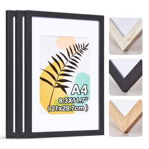 HOUSE DAY A4 Bilderrahmen Holz,21x30 Bilderrahmen Din A4 Schwarz,Fotorahmen Kinderzeichnungen A4,3er Set Puzzle Rahmen A4 Mit Klarem Plexiglas FüR Poster,Collagen, Fotos,Druck,Diamantmalerei HOUSE DAY A4 Bilderrahmen Holz,21x30 Bilderrahmen Din A4 Schwarz,Fotorahmen Kinderzeichnungen A4,3er Set Puzzle Rahmen A4 Mit Klarem Plexiglas FüR Poster,Collagen, Fotos,Druck,Diamantmalerei von HOUSE DAY