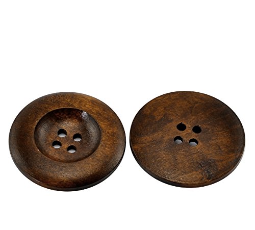 HOUSWEETY 20 Dunkelbraun Rund Holz 4 Loecher Knopf/Knoepfe 35mm HOUSWEETY 20 Dunkelbraun Rund Holz 4 Loecher Knopf/Knoepfe 35mm von HOUSWEETY