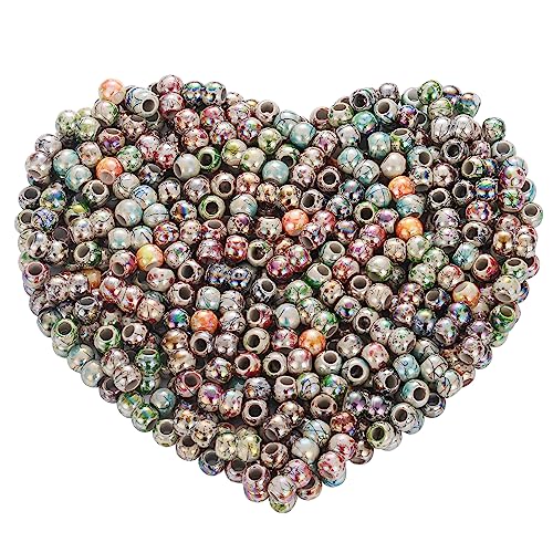 HOUSWEETY 500 Mix Rund Blumen Acryl Spacer Perlen Beads Zwischenperlen 8mm von HOUSWEETY
