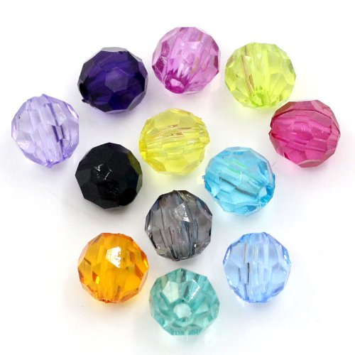 HOUSWEETY 500 Mix Rund Facettiert Acryl Spacer Schliffperlen Beads 6x6mm HOUSWEETY 500 Mix Rund Facettiert Acryl Spacer Schliffperlen Beads 6x6mm von HOUSWEETY
