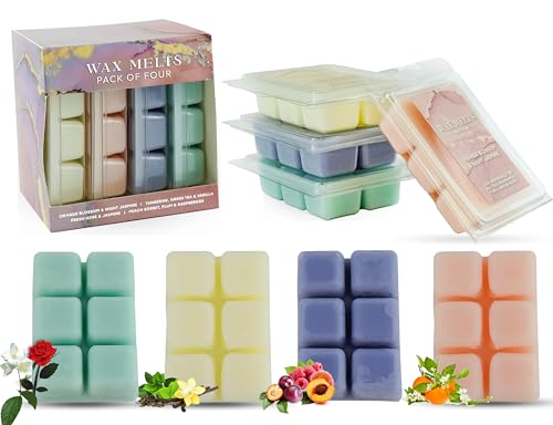 HOVUK Duftwachs mit Blumenduft, 240 ml, 8 Stück – stark duftende Wachsschmelzen, Heimduft, Wachswürfel, Wachsschmelzen, Geschenk-Set – Duft von Rose, Pflaume, Jasmin, Vanille HOVUK Duftwachs mit Blumenduft, 240 ml, 8 Stück – stark duftende Wachsschmelzen, Heimduft, Wachswürfel, Wachsschmelzen, Geschenk-Set – Duft von Rose, Pflaume, Jasmin, Vanille von HOVUK