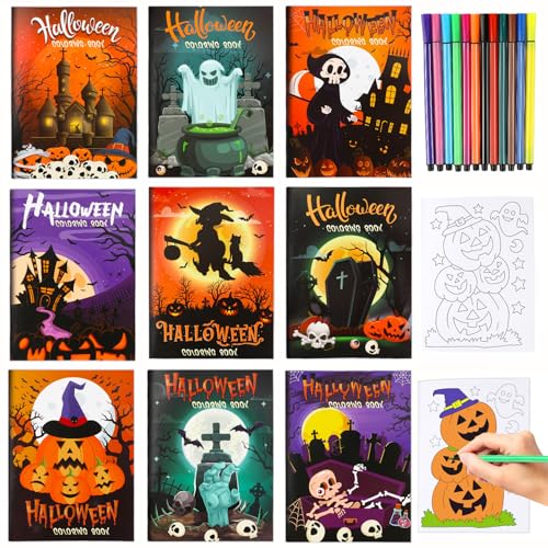 HOWAF 12 Stück Halloween Malbücher zum Bemalen, Halloween Farbe Ihre Eigene Malbücher DIY Graffiti Party Halloween Mitgebsel Kinder Halloween Basteln Kinder Halloween Party Kinder HOWAF 12 Stück Halloween Malbücher zum Bemalen, Halloween Farbe Ihre Eigene Malbücher DIY Graffiti Party Halloween Mitgebsel Kinder Halloween Basteln Kinder Halloween Party Kinder von HOWAF