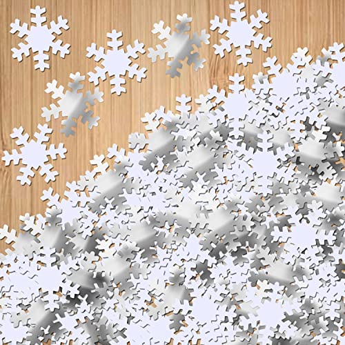 HOWAF 1500 Stück Schneeflocken Konfetti, Weihnachten Winter deko Silber und Weiß Schneeflocken Streudeko PVC Schneeflocken Konfetti Tischdeko, Hochzeit, Geburtstag, Weihnachts Dekorationen HOWAF 1500 Stück Schneeflocken Konfetti, Weihnachten Winter deko Silber und Weiß Schneeflocken Streudeko PVC Schneeflocken Konfetti Tischdeko, Hochzeit, Geburtstag, Weihnachts Dekorationen von HOWAF