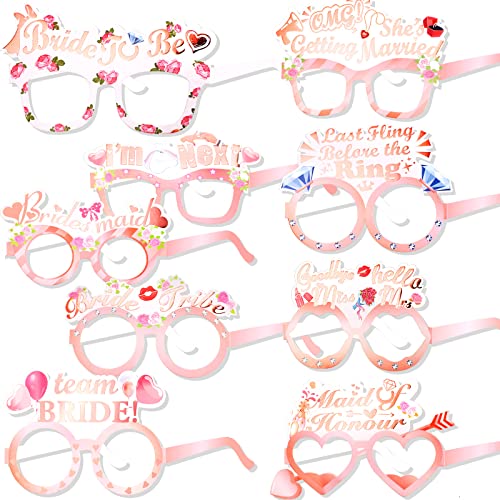 HOWAF 16 STK JGA Deko Accessoires, Roségold Bride to Be Brille Team Bride Brille JGA Foto Booth für Braut Team Braut Junggesellinnenabschied Brille für Frauen Hochzeitsfeier Bachelorette Party Deko HOWAF 16 STK JGA Deko Accessoires, Roségold Bride to Be Brille Team Bride Brille JGA Foto Booth für Braut Team Braut Junggesellinnenabschied Brille für Frauen Hochzeitsfeier Bachelorette Party Deko von HOWAF