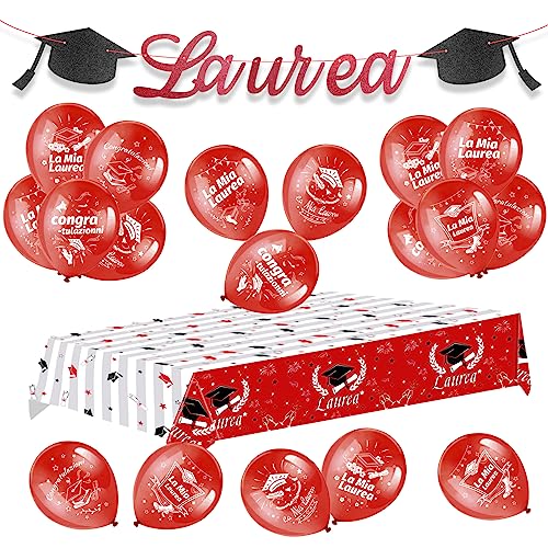 HOWAF 2023 Graduation Decorations Set, Graduation Balloons Table Cloth Banner Decorations for 2023 Graduation Theme Party Supplies von HOWAF