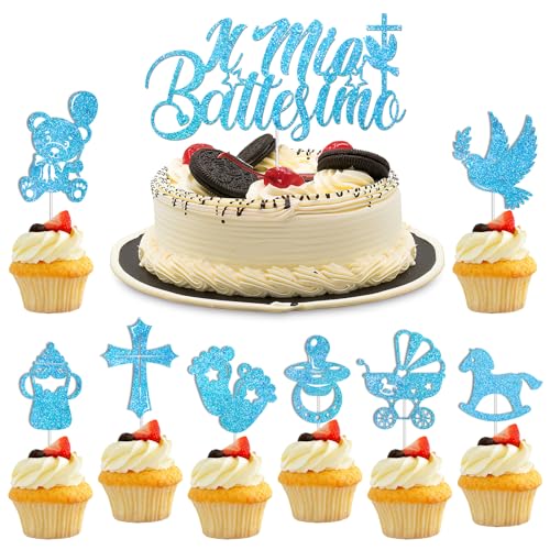 HOWAF 25 Taufe Kuchen Dekorationen Baby, Blau Taufe Kuchen Topper Meine Taufe Kuchen Topper Taufe Kuchen Dekorationen Baby, Taufe Partei begunstigt, Taufe Baby Dusche Dekorationen HOWAF 25 Taufe Kuchen Dekorationen Baby, Blau Taufe Kuchen Topper Meine Taufe Kuchen Topper Taufe Kuchen Dekorationen Baby, Taufe Partei begunstigt, Taufe Baby Dusche Dekorationen von HOWAF