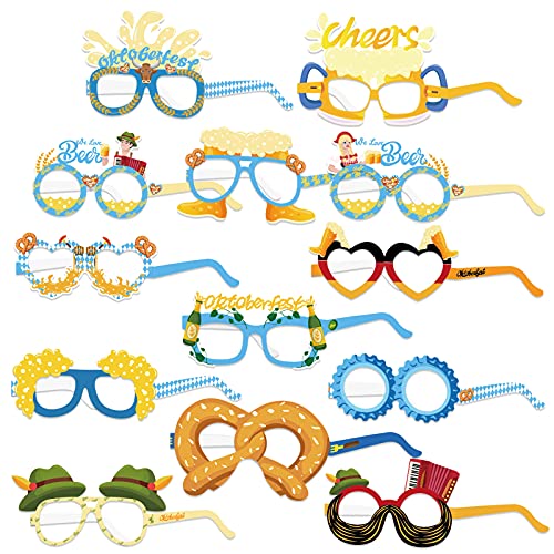 HOWAF 26 Stück Oktoberfest Partybrille lustig Papier Brillen Bier Brezel Wurst Oktoberfest Photo Booth fotorequisiten für Kinder Erwachsene Bayrisch Wiesn Kostüm Dekoration Oktoberfest Party deko HOWAF 26 Stück Oktoberfest Partybrille lustig Papier Brillen Bier Brezel Wurst Oktoberfest Photo Booth fotorequisiten für Kinder Erwachsene Bayrisch Wiesn Kostüm Dekoration Oktoberfest Party deko von HOWAF
