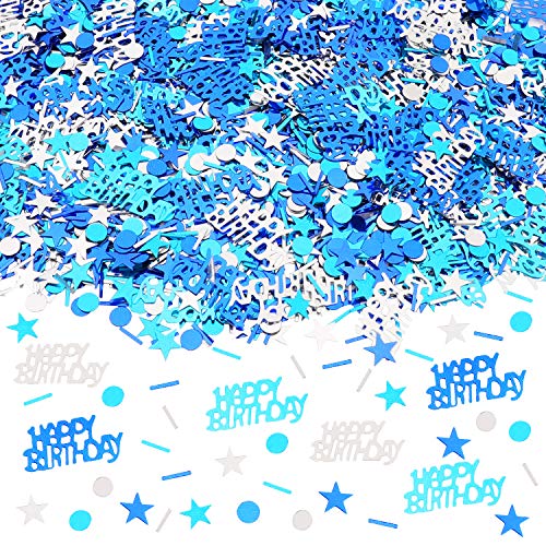 HOWAF 50g Blau T¨¹rkis und Silber Happy Birthday Geburtstag Konfetti mit Punkten Tisch Deko Geburtstag Blau Tisch Konfetti f¨¹r Kinder Jungen Geburtstags Dekoration HOWAF 50g Blau T¨¹rkis und Silber Happy Birthday Geburtstag Konfetti mit Punkten Tisch Deko Geburtstag Blau Tisch Konfetti f¨¹r Kinder Jungen Geburtstags Dekoration von HOWAF