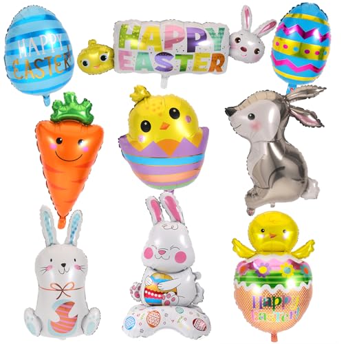 HOWAF 9 Stück Luftballons Ostern, Folienballon Osterhase Ostereier Küken Oster Luftballons Osterdeko Luftballons Fröhliche Ostern Folienballons für Ostern Deko Ostern Party Zubehör Party Accessoires HOWAF 9 Stück Luftballons Ostern, Folienballon Osterhase Ostereier Küken Oster Luftballons Osterdeko Luftballons Fröhliche Ostern Folienballons für Ostern Deko Ostern Party Zubehör Party Accessoires von HOWAF