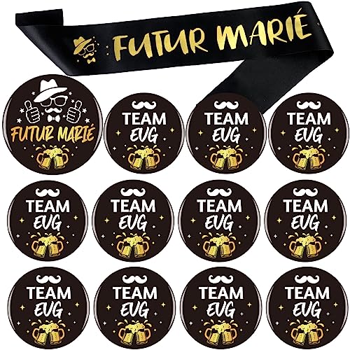 HOWAF Black Gold Groom Sash Groom to Be Badge Pins Groom Sash Wedding Buttons for Wedding Bridal Shower Party Decorations HOWAF Black Gold Groom Sash Groom to Be Badge Pins Groom Sash Wedding Buttons for Wedding Bridal Shower Party Decorations von HOWAF