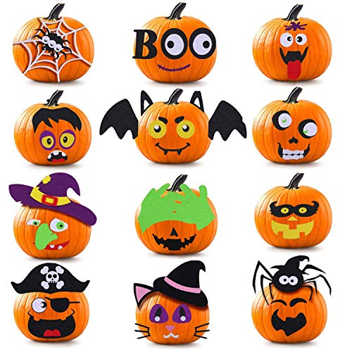 HOWAF Halloween Kürbis Bastelset für Kinder, 12 Stücke Schaum DIY Kürbis Deko Halloween Kürbis Aufkleber, Kürbis Sticker Bastel Gesicht Sticker für Kinder Halloween Party Dekorationen HOWAF Halloween Kürbis Bastelset für Kinder, 12 Stücke Schaum DIY Kürbis Deko Halloween Kürbis Aufkleber, Kürbis Sticker Bastel Gesicht Sticker für Kinder Halloween Party Dekorationen von HOWAF