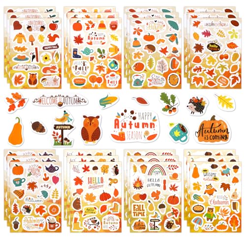 HOWAF Herbst Aufkleber, 430pcs Herbstdeko Aufkleber Scrapbooking Sticker Herbst Sticker Selbstklebende Aufkleber Kürbis Herbstblätter Sticker für Herbst Dekoration Autumn Decor Fall, Geschenk Handwerk HOWAF Herbst Aufkleber, 430pcs Herbstdeko Aufkleber Scrapbooking Sticker Herbst Sticker Selbstklebende Aufkleber Kürbis Herbstblätter Sticker für Herbst Dekoration Autumn Decor Fall, Geschenk Handwerk von HOWAF