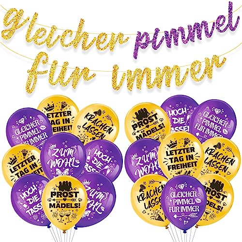 HOWAF JGA Deko Frauen, Lustige JGA Girlande Glitzerbanner JGA Ballons JGA Luftballons Junggesellenabschied Frauen, JGA Accessoires Frauen, Bride to Be Deko, Hochzeit Bachelorette Party Decoration HOWAF JGA Deko Frauen, Lustige JGA Girlande Glitzerbanner JGA Ballons JGA Luftballons Junggesellenabschied Frauen, JGA Accessoires Frauen, Bride to Be Deko, Hochzeit Bachelorette Party Decoration von HOWAF
