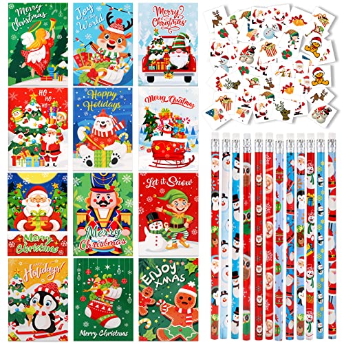 HOWAF Weihnachten Bleistift mit Radiergummi und Klein Notizblock Weihnachten, Tattoos für Kinder Weihnachts Geschenke Give Away Weihnachten Mitgebsel, Adventskalender, Kindergeburtstag, Piñata HOWAF Weihnachten Bleistift mit Radiergummi und Klein Notizblock Weihnachten, Tattoos für Kinder Weihnachts Geschenke Give Away Weihnachten Mitgebsel, Adventskalender, Kindergeburtstag, Piñata von HOWAF